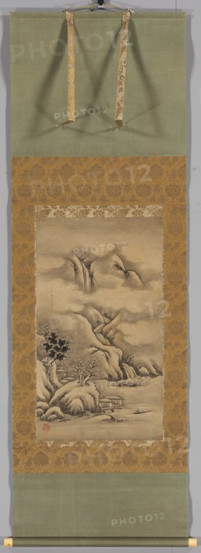 Seasonal Landscapes: Winter, mid- to late 1500s. Creator: Kano Hideyori (Japanese, active mid- to late 1500s).