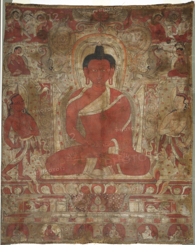 Seated Amitabha with Attendants, c. 1100s. Creator: Unknown.