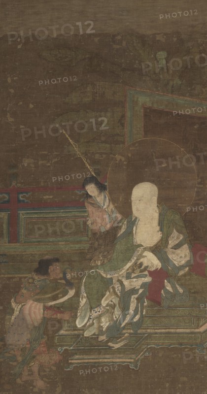 Seated Arhat with Two Attendants, late 1200s. Creator: Unknown.
