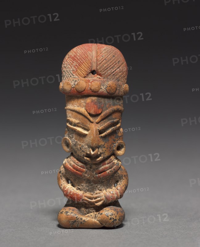 Seated Figurine, 400-100 BC. Creator: Unknown.