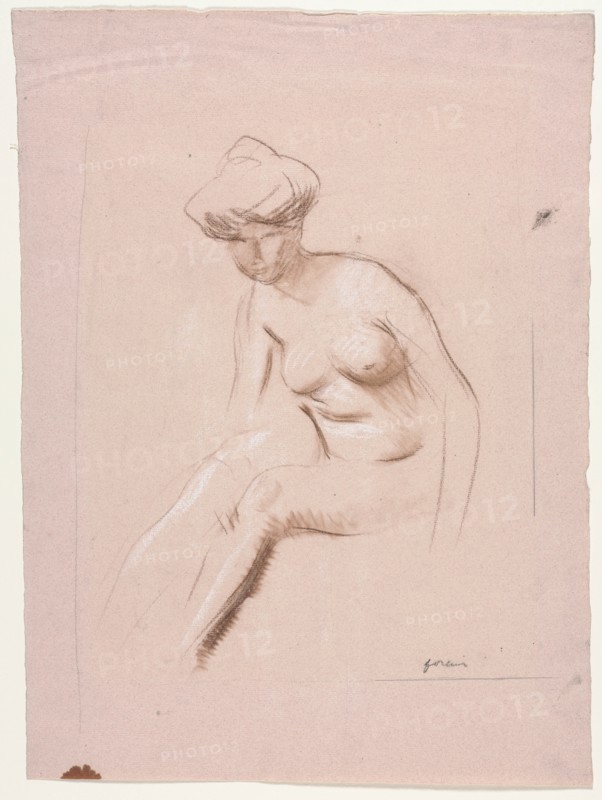 Seated Nude, fourth quarter 1800s or first third 1900s. Creator: Jean Louis Forain (French, 1852-1931).