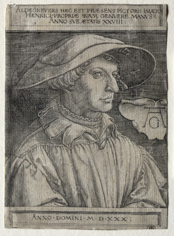 Self-Portrait, 1530. Creator: Heinrich Aldegrever (German, 1502-1555/61).