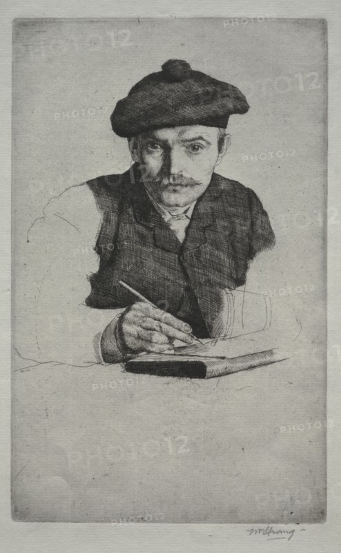 Self-Portrait, 1885. Creator: William Strang (British, 1859-1921).