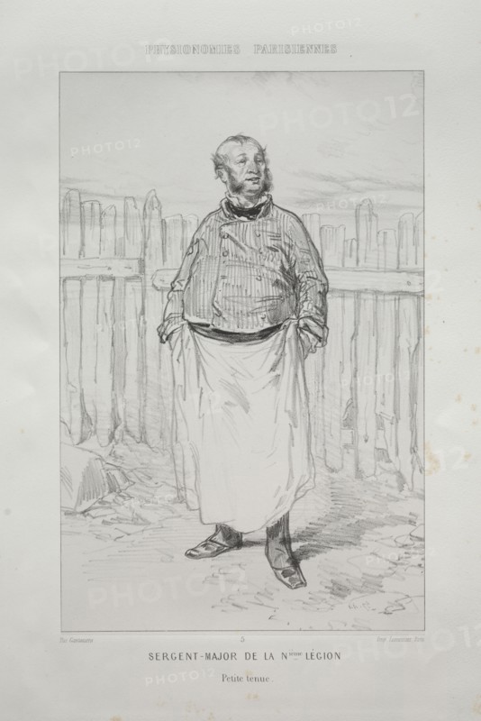 Sergent - Major de la Nième Légion. Creator: Paul Gavarni (French, 1804-1866).
