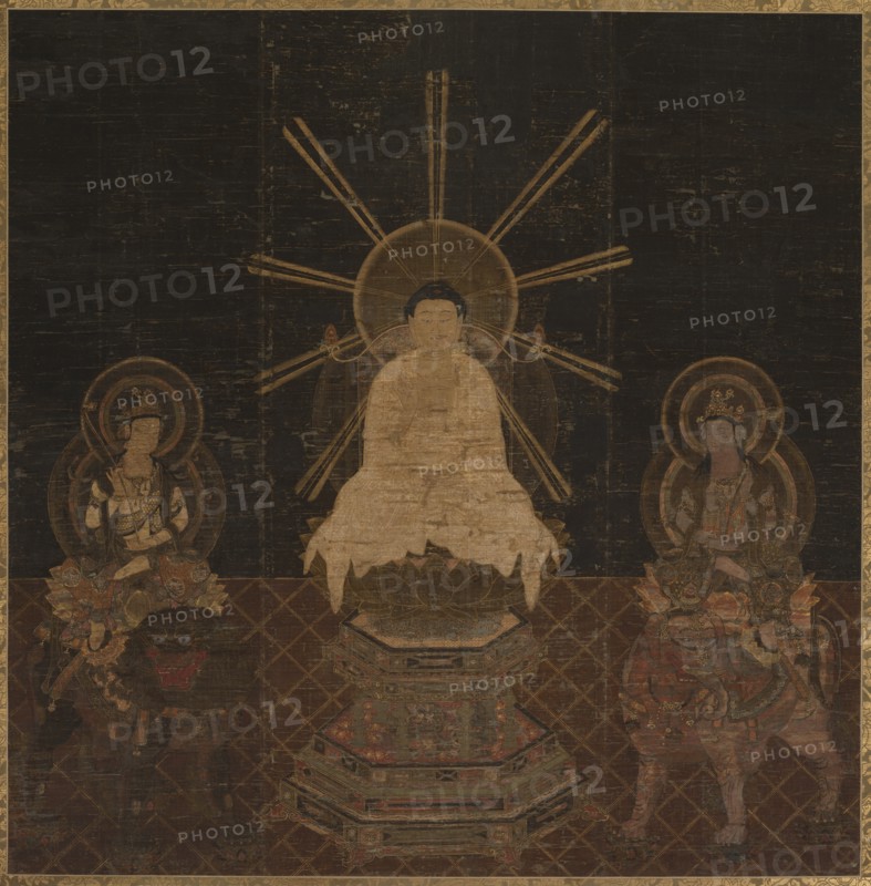 Shaka attended by Fugen and Monju, 1185-1333. Creator: Unknown.
