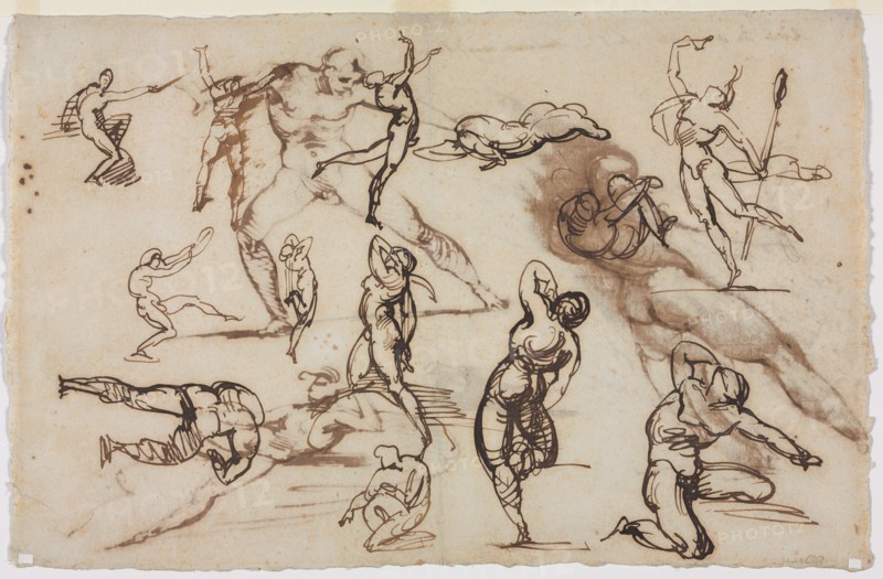Sheet of Sketches (verso), 1819. Creator: Théodore Géricault (French, 1791-1824).