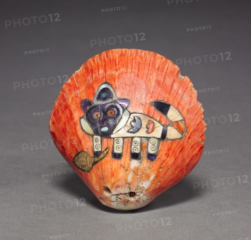 Shell with Inlaid Feline, 100 BC-700. Creator: Unknown.