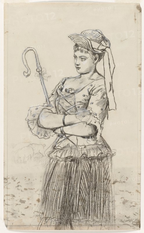Shepherdess, c. 1878. Creator: Winslow Homer (American, 1836-1910).