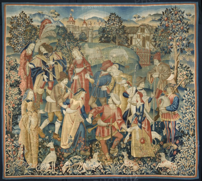 Shepherds in a Round Dance, around 1500. Creator: Unknown.