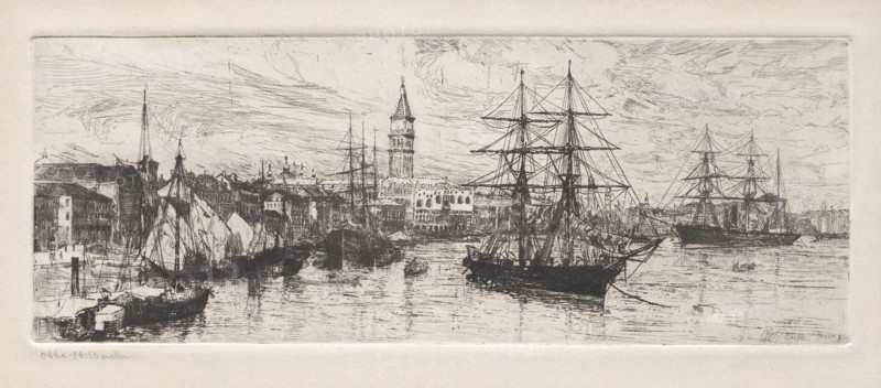 Shipping and the Ducal Palace, 1888. Creator: Otto H. Bacher (American, 1856-1909).