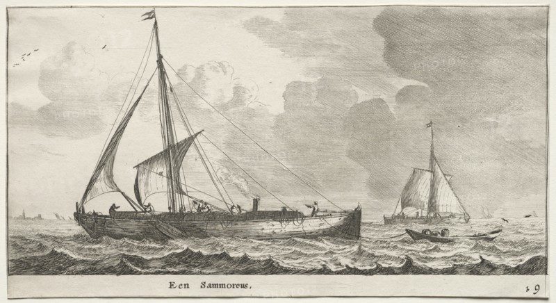 Ships of Amsterdam: A Merchantman. Creator: Reinier Nooms (Dutch, c. 1623-1667).