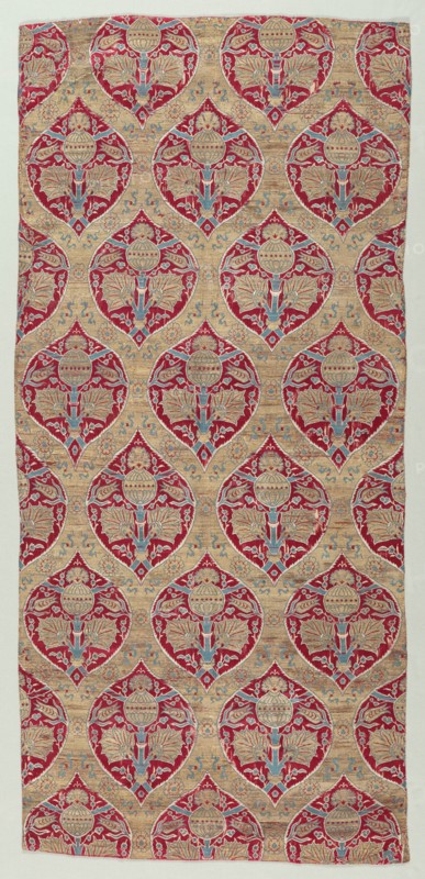 Silk and Gold Brocade Fragments, 1600-1650. Creator: Unknown.