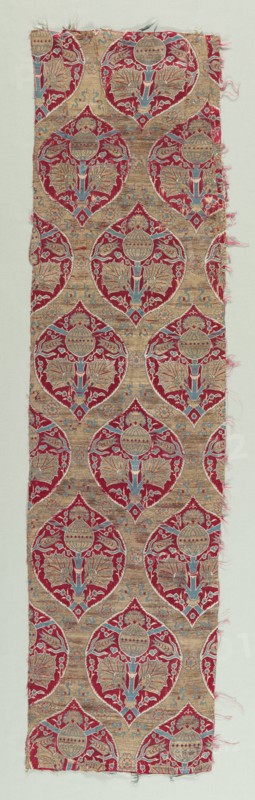 Silk and Gold Brocade Fragments, 1600-1650. Creator: Unknown.