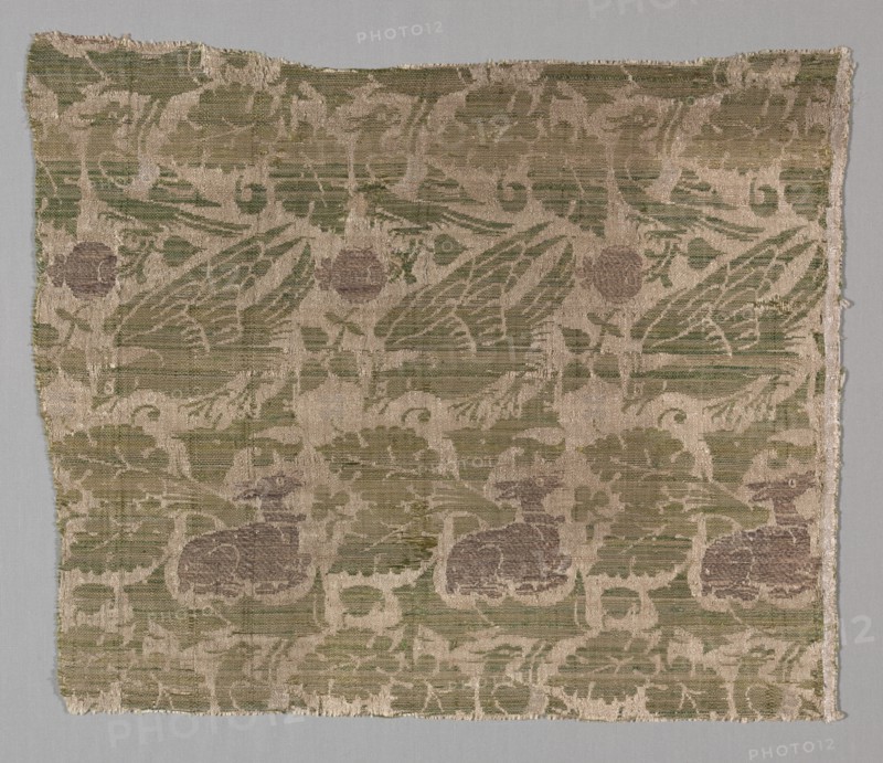 Silk and Gold Textile, 1420-1430. Creator: Unknown.