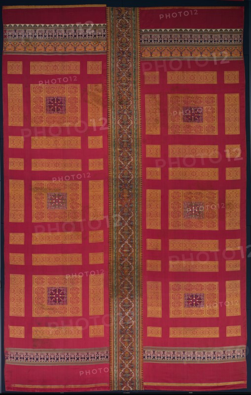 Silk curtain from the Alhambra palace, 1300s. Creator: Unknown.