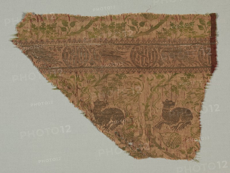 Silk Fragment, 1350-1399. Creator: Unknown.