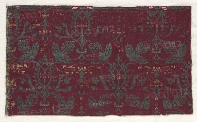 Silk Fragment, 15th century. Creator: Unknown.