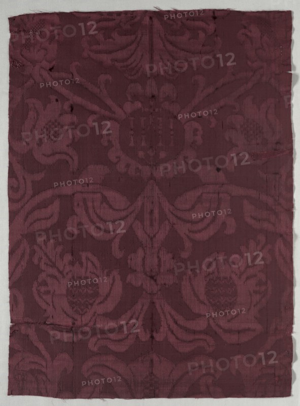 Silk Fragment, late 1600s. Creator: Unknown.