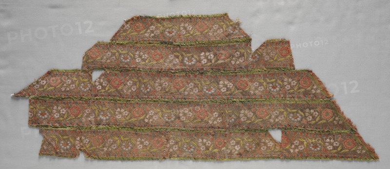 Silk Fragments (pieced together), 1700s - 1800s. Creator: Unknown.