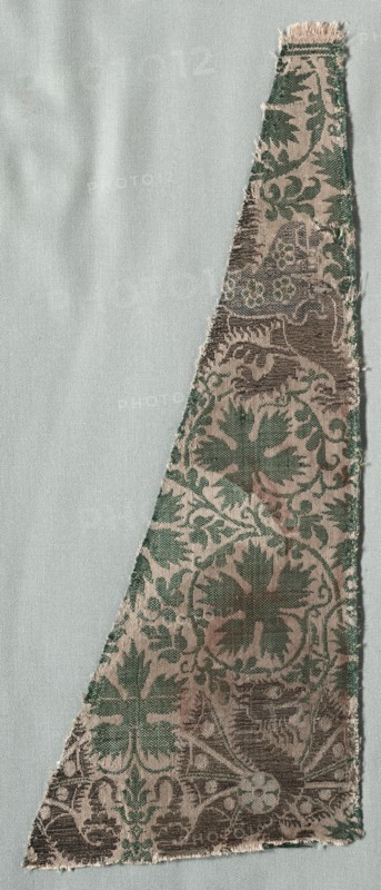 Silk Fragments, 1350-1399. Creator: Unknown.