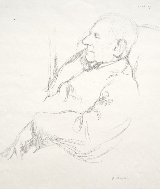 Sir Francis Seymour Haden Asleep, 1897. Creator: William Rothenstein (British, 1872-1945).