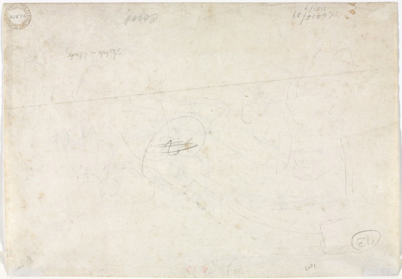 Sketch for a Landscape (verso), 1827. Creator: Jean Baptiste Camille Corot (French, 1796-1875).