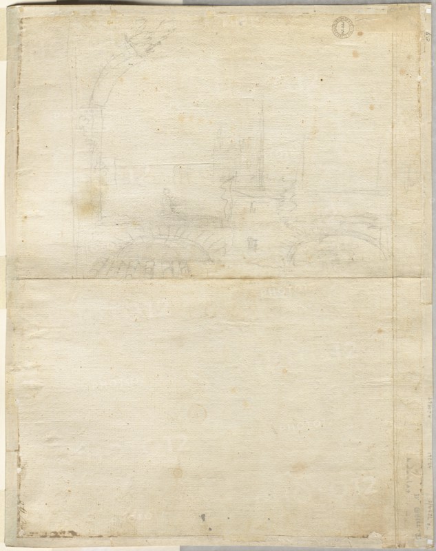 Sketch for San Giovanni in Laterano (verso), 1664. Creator: Lievin Cruyl (Flemish, c. 1640-c. 1720).