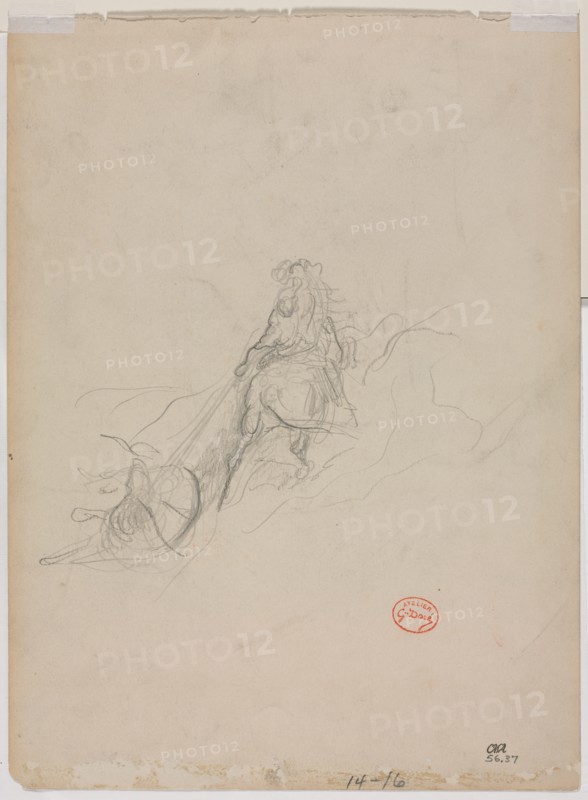 Sketch of Hunting Scene, c. 1868. Creator: Gustave Doré (French, 1832-1883).
