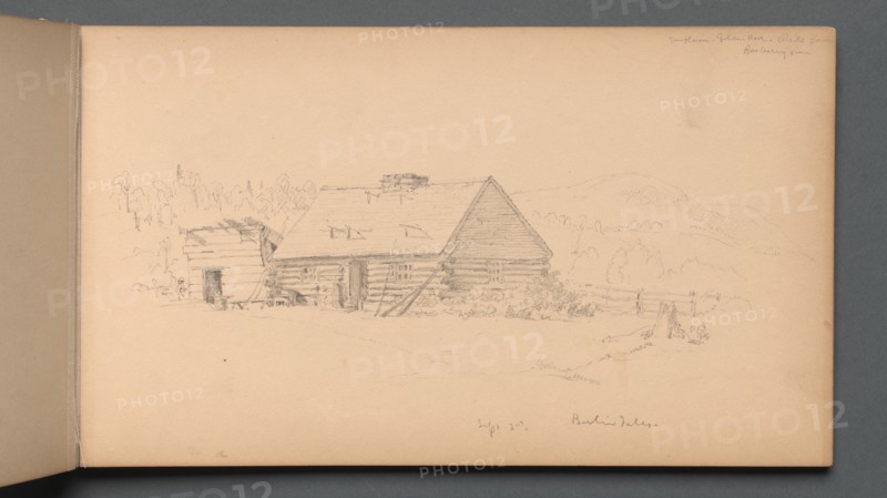 Sketchbook, page 14: "Berlin Falls September 2nd" , 1859. Creator: Sanford Robinson Gifford (American, 1823-1880).