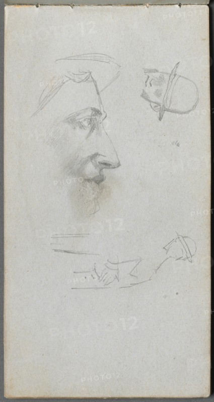 Sketchbook, page 14: Figures. Creator: Ernest Meissonier (French, 1815-1891).