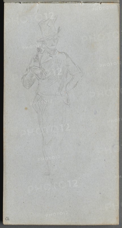 Sketchbook, page 15: Study of a Soldier. Creator: Ernest Meissonier (French, 1815-1891).