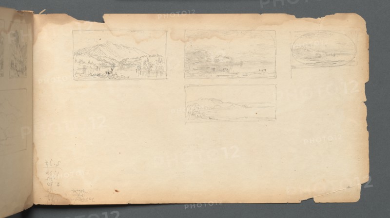Sketchbook, page 40: Maine Landscape, 1859. Creator: Sanford Robinson Gifford (American, 1823-1880).