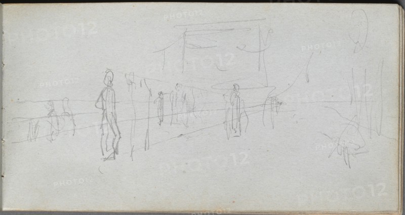 Sketchbook, page 40: Perspective Study. Creator: Ernest Meissonier (French, 1815-1891).