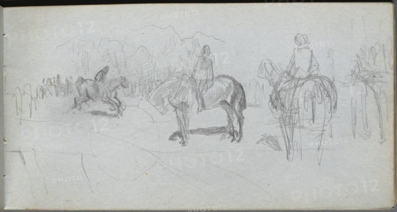 Sketchbook, page 52: Figure Study . Creator: Ernest Meissonier (French, 1815-1891).