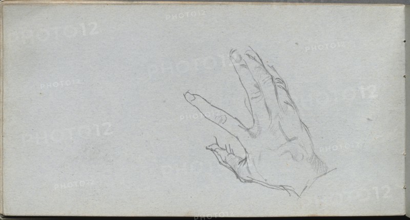 Sketchbook, page 68: Study of a Hand. Creator: Ernest Meissonier (French, 1815-1891).