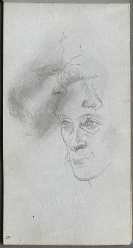 Sketchbook, page 81: Study of Faces. Creator: Ernest Meissonier (French, 1815-1891).