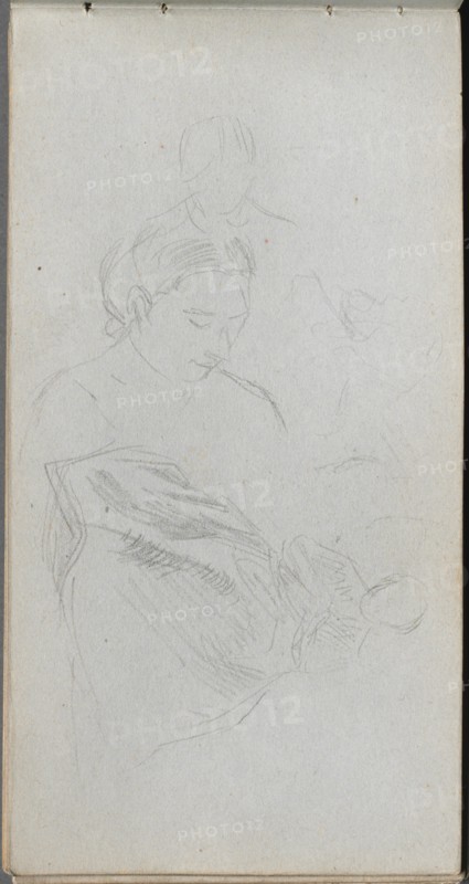 Sketchbook, page 82: Study of Fgures. Creator: Ernest Meissonier (French, 1815-1891).