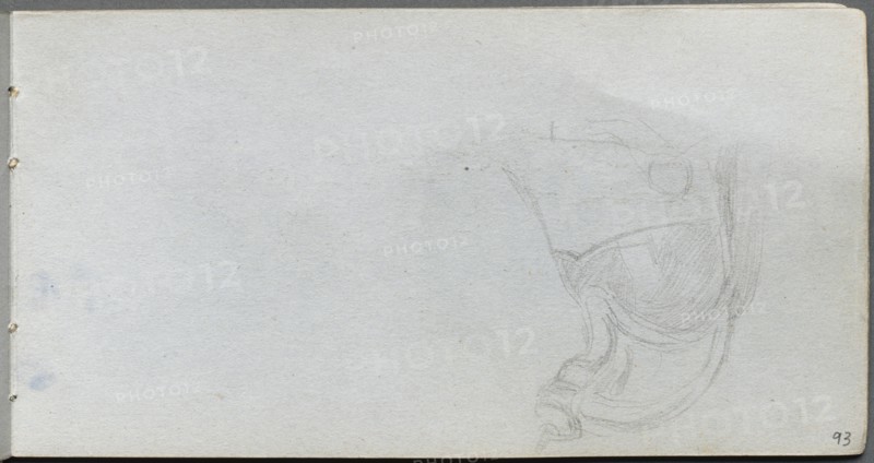 Sketchbook, page 93: Study of a Saddle. Creator: Ernest Meissonier (French, 1815-1891).