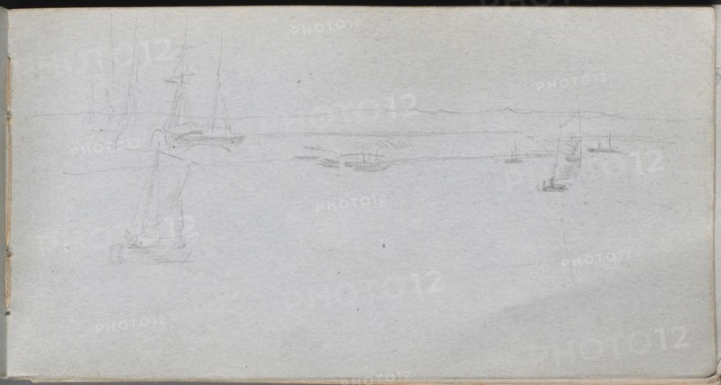 Sketchbook, page 94: Seascape. Creator: Ernest Meissonier (French, 1815-1891).