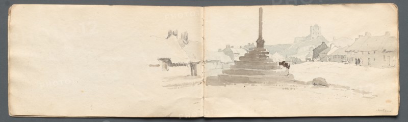 Sketchbook: Norham, 1814. Creator: Samuel Prout (British, 1783-1852).