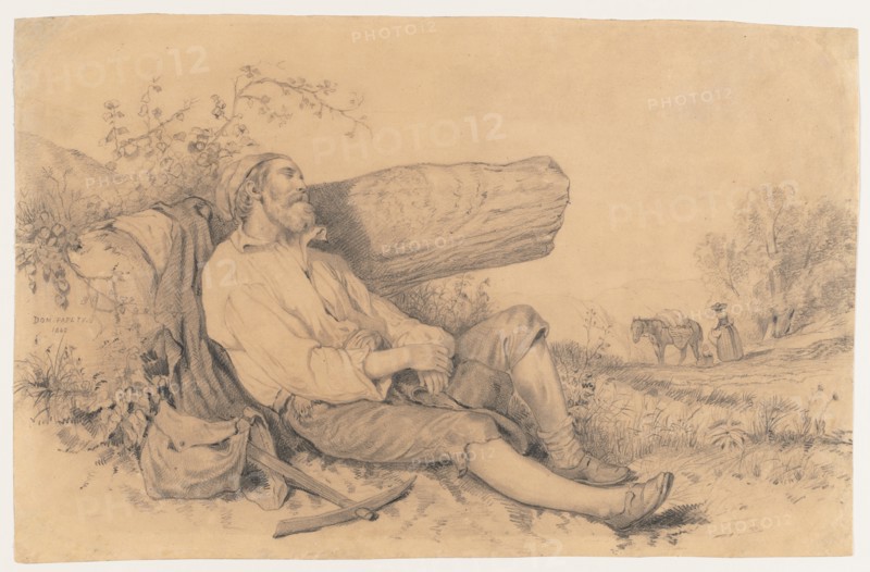 Sleeping Field Worker, 1842. Creator: Dominque Louis Papety (French, 1815-1849).