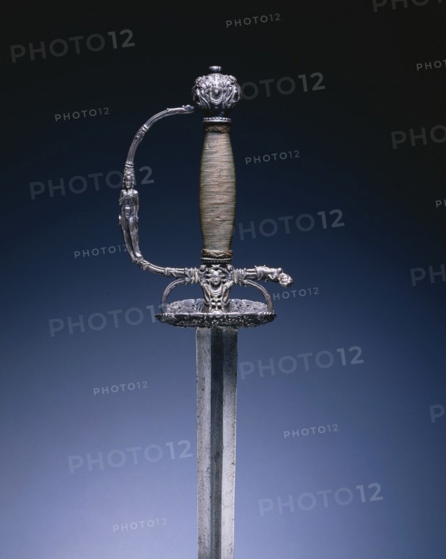 Small Sword with Masks and Figures, c. 1660-1680. Creator: Unknown.