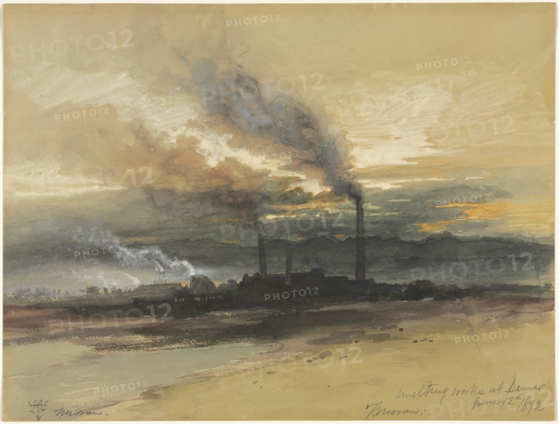 Smelting Works at Denver, 1892. Creator: Thomas Moran (American, 1837-1926).