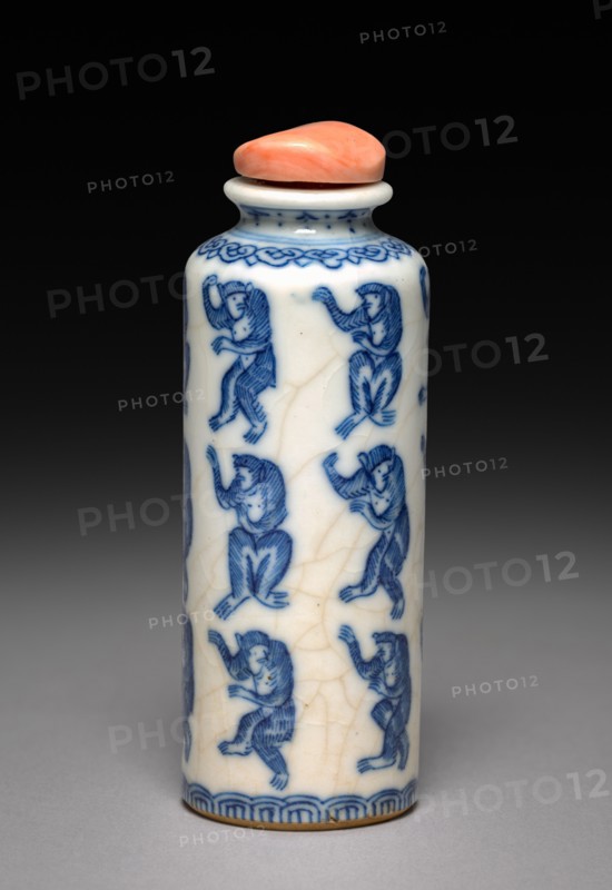 Snuff Bottle with Stopper, 1723-1735. Creator: Unknown.