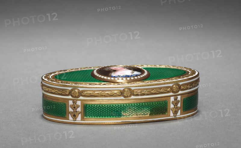 Snuff Box (Tabatière) with Portrait of Marie-Thérèse of Austria, miniature, c1676; box, 1775-1776. Creator: Jean Petitot (Swiss, 1607-1691); Charles Le Bastier (French).