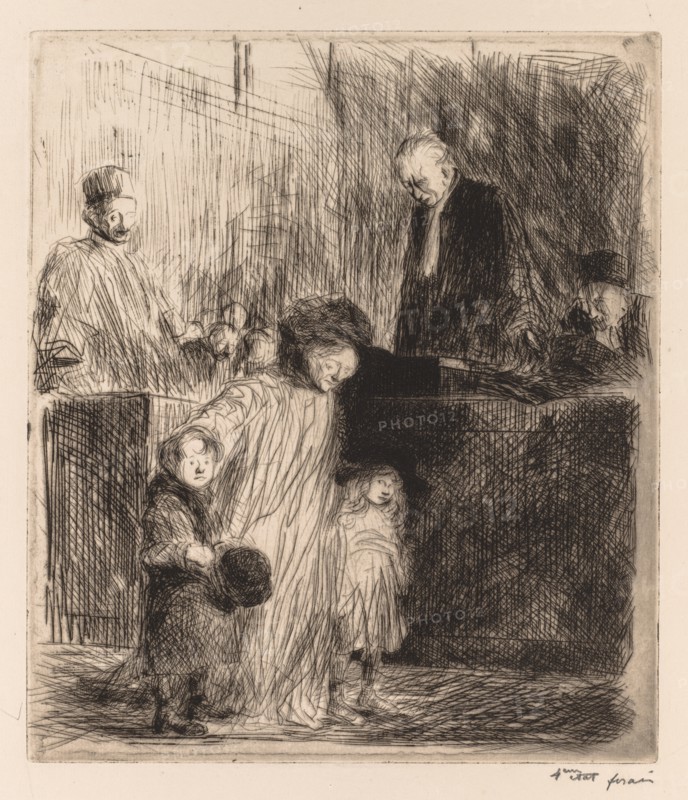 Sortie de lAudience. Creator: Jean Louis Forain (French, 1852-1931).