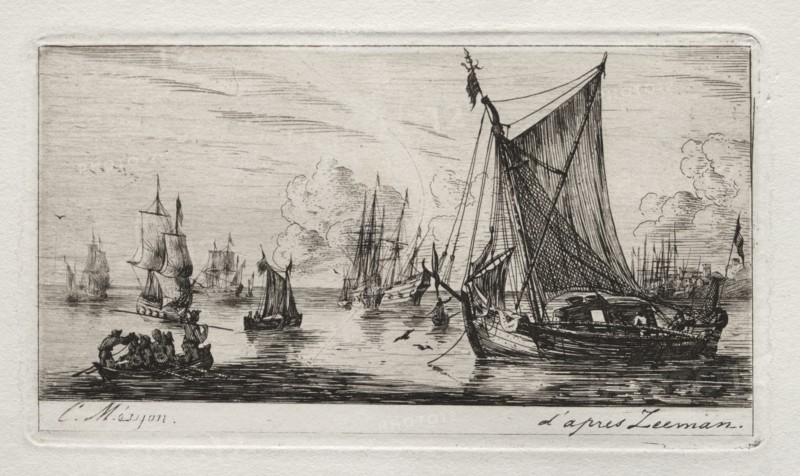 South Sea Fishers, 1850. Creator: Charles Meryon (French, 1821-1868).