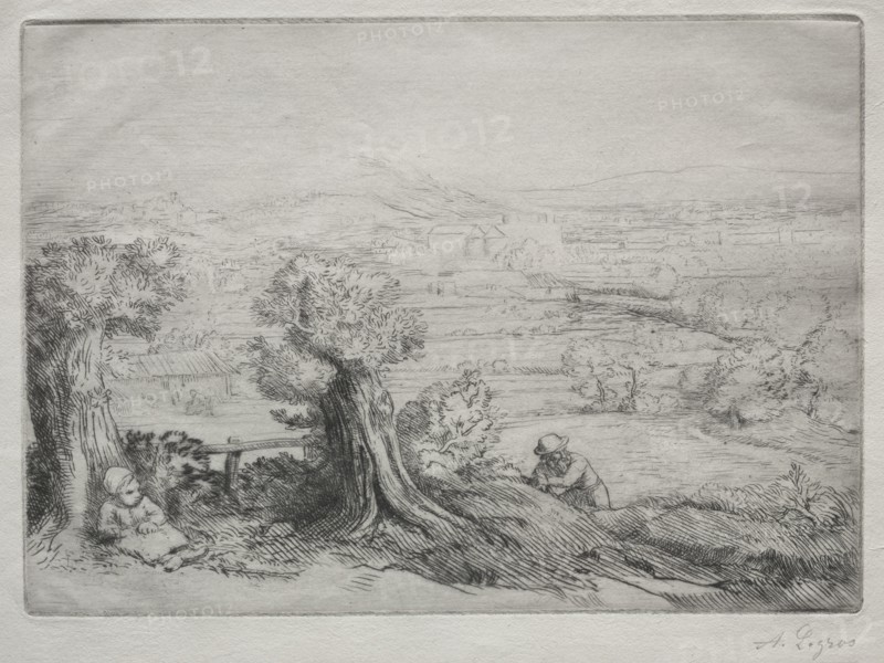 Souvenir dun Vallée en Bourgogne. Creator: Alphonse Legros (French, 1837-1911).