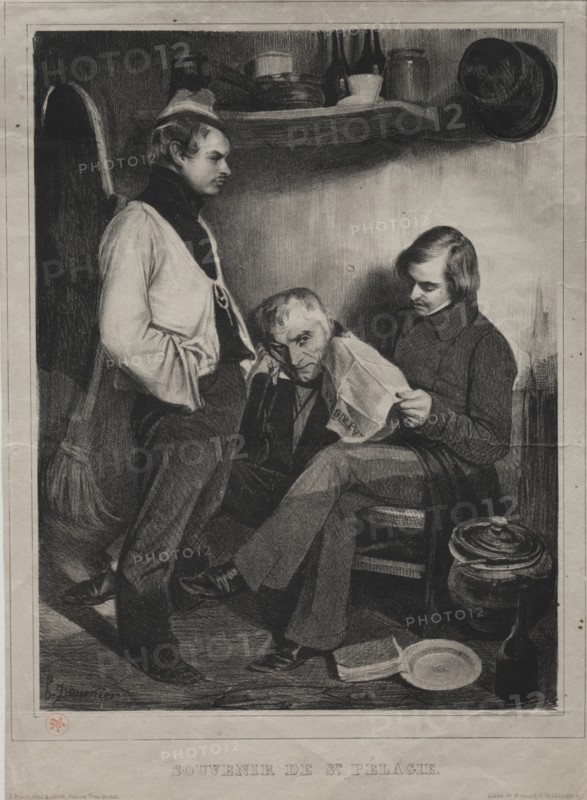 Souvenir of the Prison ot Ste. Pélagie, 1834. Creator: Honoré Daumier (French, 1808-1879); Aubert.