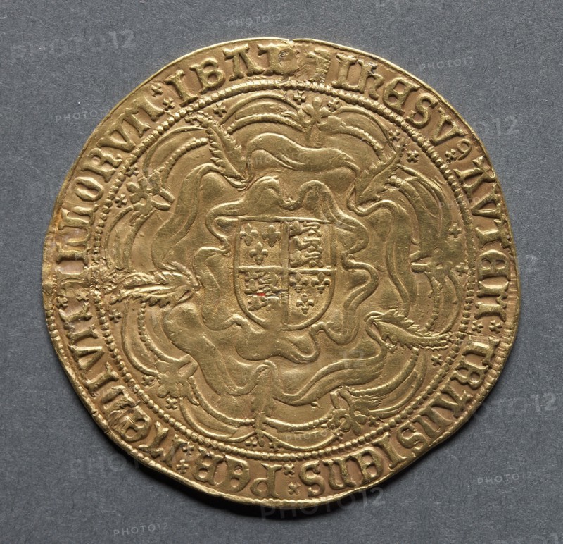 Sovereign of Thirty Shillings (reverse), 1550-1553. Creator: Unknown.